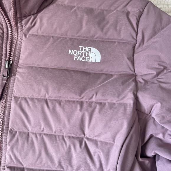 EUC The North Face Light Plum Belleview Stretch Down Puffer Jacket Size Medium - Picture 5 of 10